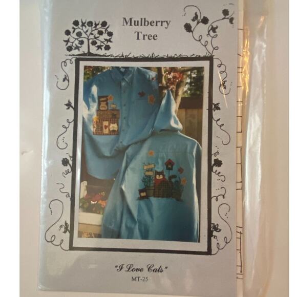 Mulberry Tree MT25 Pattern I Love Cats Vintage Unique Folkart Patchwork FarmCore - Picture 2 of 5